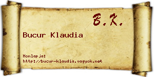 Bucur Klaudia névjegykártya